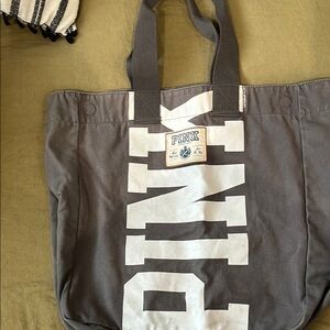 PINK Victoria's Secret Gray Tote Bag